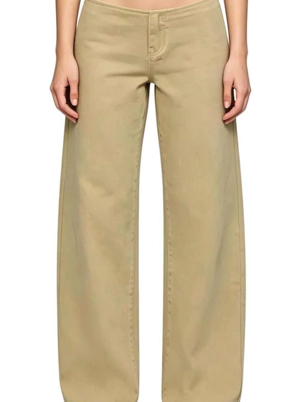 Wide Leg Women's Jeans in Khaki
